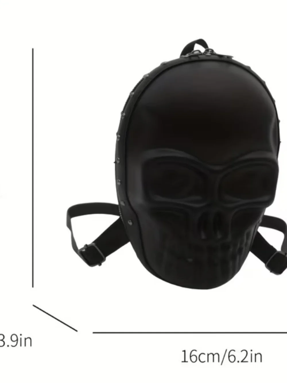 Studded Black Skull Mini Backpack - Goth, Grunge, Steampunk 90s Mini Bag